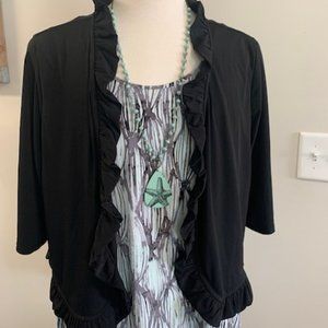 Ruffled Black Jacket
